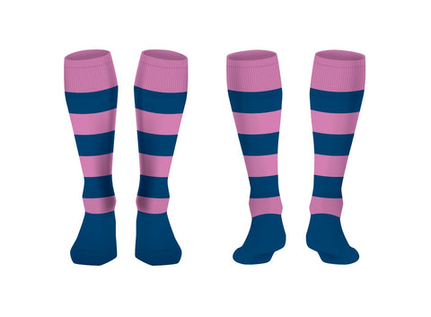 MJRC Women in Union Pink/Blue Rugby Socks